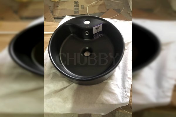 Sleek Black Vanity Sink