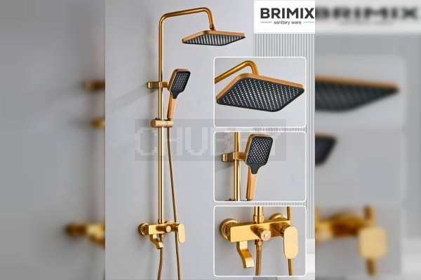 Luxurious Golden Shower Mixer